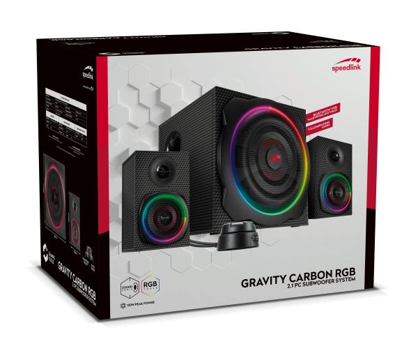 SPEEDLINK Gravity Carbon RGB 2.1 SL-830100-BK Subwoofer System black