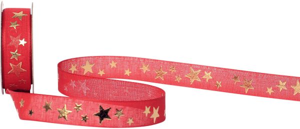 SPYK Band Cubino Étoiles 1031.1654 16mmx3m Rot-Gold