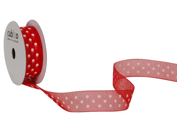 SPYK Band Cubino Dots 1748.1564 15mmx4m rot-weiss