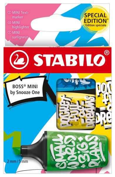 STABILO Textmarker BOSS MINI 2-5mm 07/03-30- Snooze 3 Stück