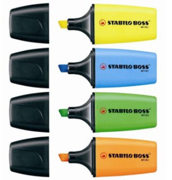 STABILO Boss Mini Box Leuchtmarker 07/04-01 4 Farben ass.