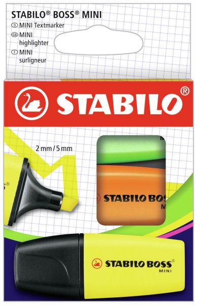 STABILO BOSS MINIpop 07/3-2-02 3 Farben ass.