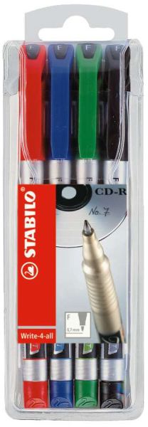 STABILO Write-4-all permanent F 156/4 4-er Etui