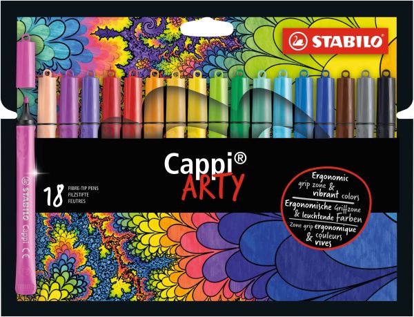 STABILO Fasermaler Cappi Arty 1.0mm 168/18-1-20 ass. 18 Stück