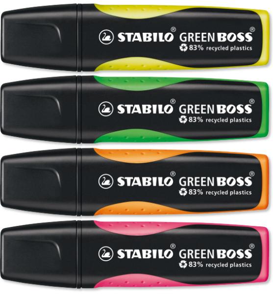 Stabilo textmarker green boss 2-5mm 6070/04 4-farbig ass., tischset - Stabilo-6070-04-4006381436885-02