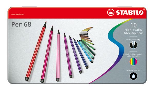 STABILO Fasermaler Pen 68 1mm 6810-6 10 Farben