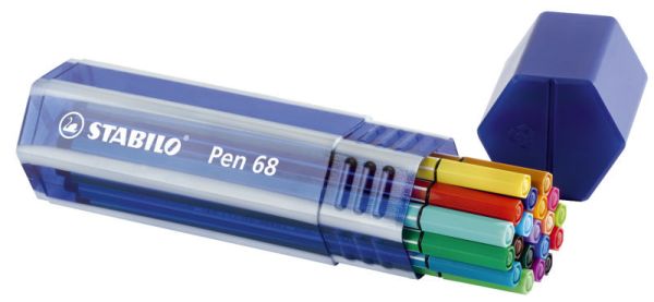 STABILO Fasermaler Pen 68 1mm 6820-1 20 Farben Big Pen