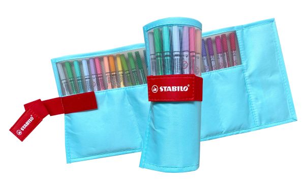 STABILO Rollerset point 68 1.0mm 6825-08-01CH 25 Farben ass. pastellblau