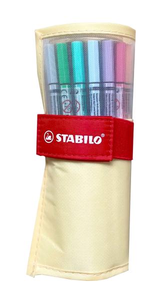 STABILO Rollerset point 68 1.0mm 6825-08-02CH 25 Farben ass. pastellgelb