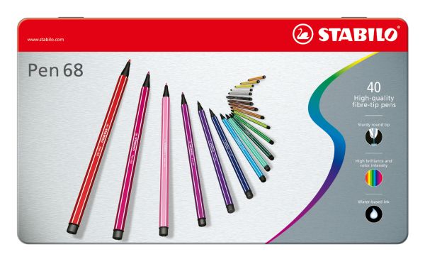 STABILO Fasermaler Pen 68 6840-6 40er Etui