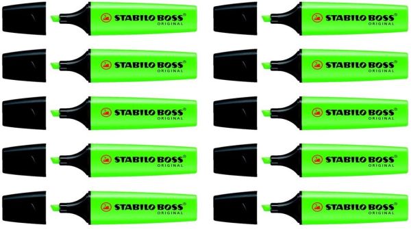 STABILO Boss Marker Original 2-5mm 70/33-10 grün 10 Stück