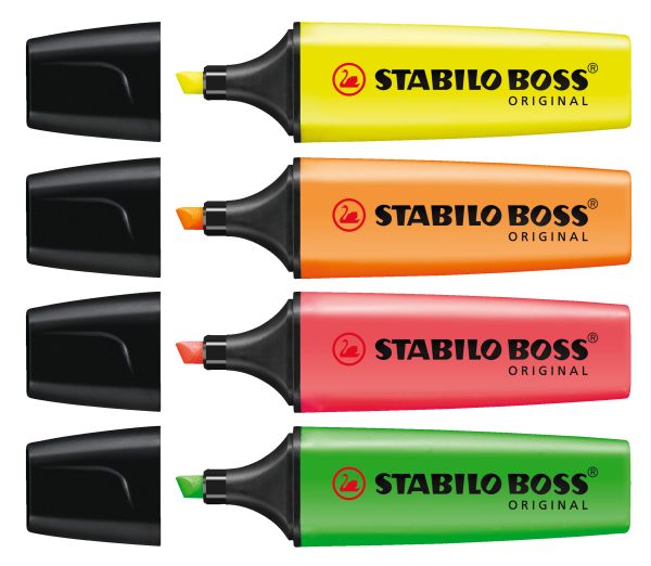 STABILO Boss Leuchtmarker Original 70/4 4 Farben ass.