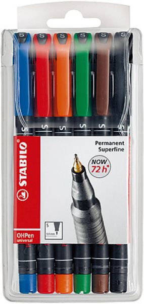 STABILO OHP Pen permanent S 841/6 6er Etui