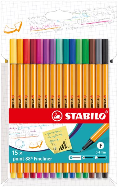 STABILO Feinschreiber point 88 8815-4 Kartonetui 15 Stk.