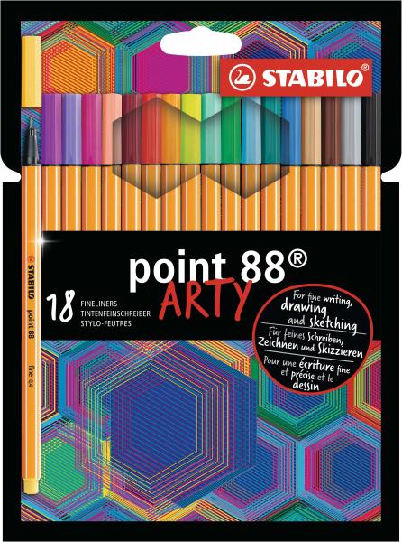 STABILO Fineliner Point 88 Arty 8818/1-20 18 Stück ass.