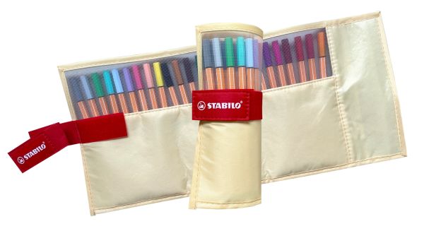 STABILO Rollerset point 88 0.4mm 8825-08-02CH 25 Farben ass. pastellgelb