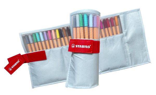 STABILO Rollerset point 88 0.4mm 8825-08-03CH 25 Farben ass. pastellgrau