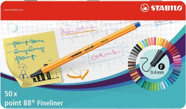 STABILO Fineliner Point 88 8850-6 Metalletui 50 Stück