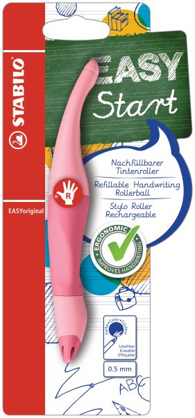 STABILO Tintenroller Easy Original B-58459-5 pastell pink, Rechtshänder