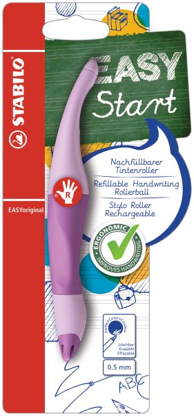 STABILO Tintenroller Easy Original B-58461-5 pastell lila, Rechtshänder