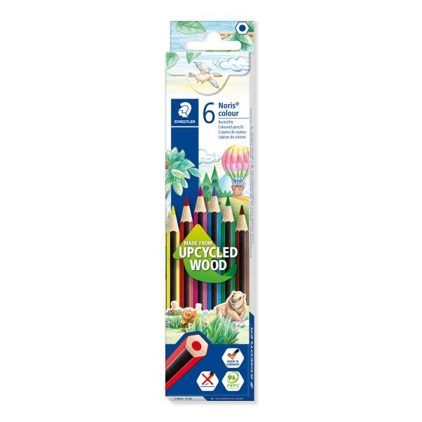 STAEDTLER Farbstifte 185C6 upcycled Wood 6 Stück