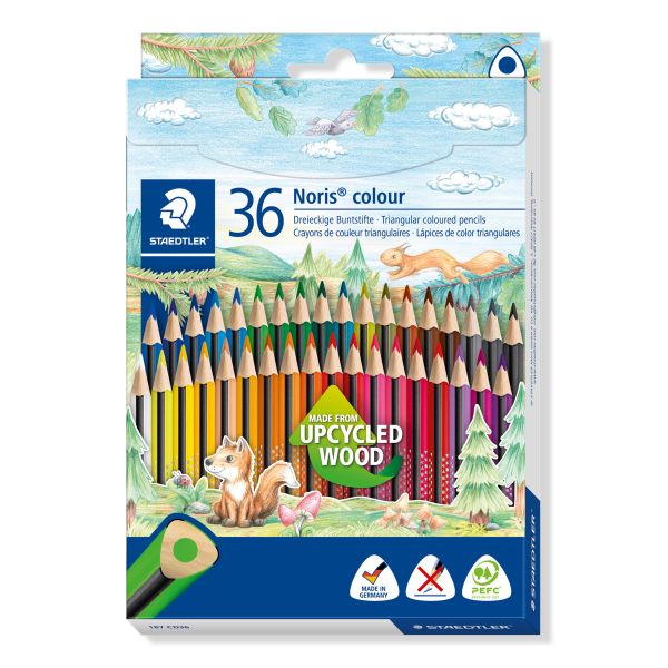 STAEDTLER Farbstifte Noris Colour 185CD3603 upcycled Wood 36 Stück