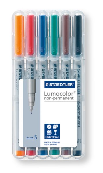 STAEDTLER Lumocolor non-perm. S 311-WP6 6 Farben ass.