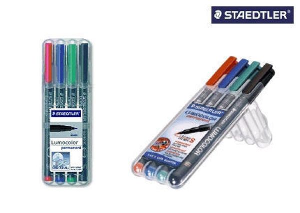 STAEDTLER Lumocolor permanent B 314 WP4 4 Farben ass.