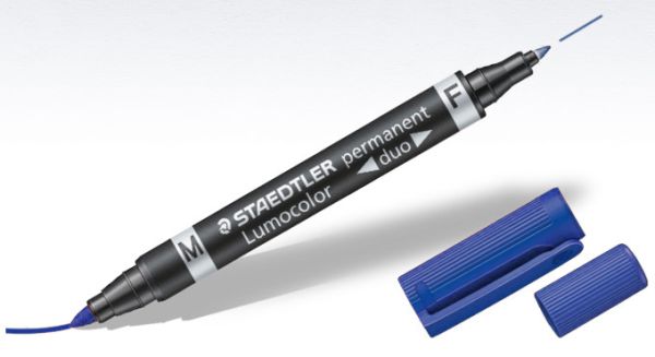 STAEDTLER Lumocolor DUO 348 0.6/1.5mm 348-3 blau perm.