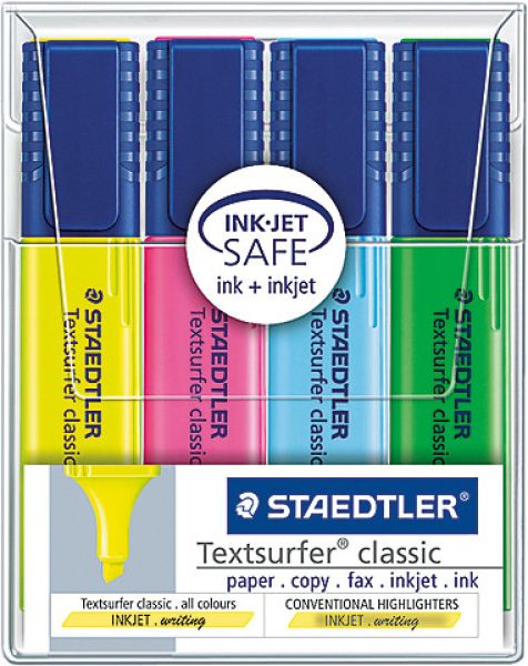 STAEDTLER Textsurfer Classic 364WP4 4 Farben ass.