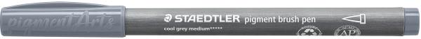 STAEDTLER Fasermaler mit Pinselspitze 371-87 cool grey medium