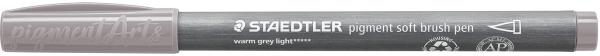 STAEDTLER Fasermaler mit Pinselspitze 372-840 warmgreylight, Softspitze