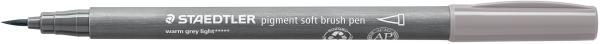 STAEDTLER Fasermaler mit Pinselspitze 372-840 warmgreylight, Softspitze