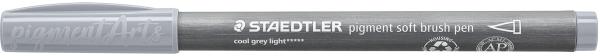 STAEDTLER Fasermaler mit Pinselspitze 372-870 coolgreylight, Softspitze