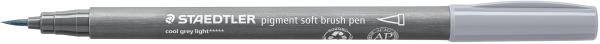 STAEDTLER Fasermaler mit Pinselspitze 372-870 coolgreylight, Softspitze