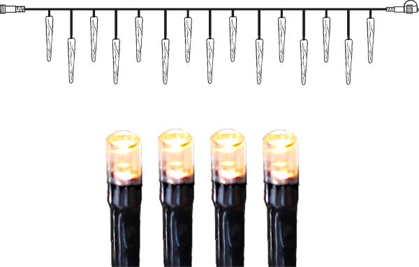 STAR TRADING System Decor Lichterkette 5m 12.495-67-1 Extra, Icicle, schwarz