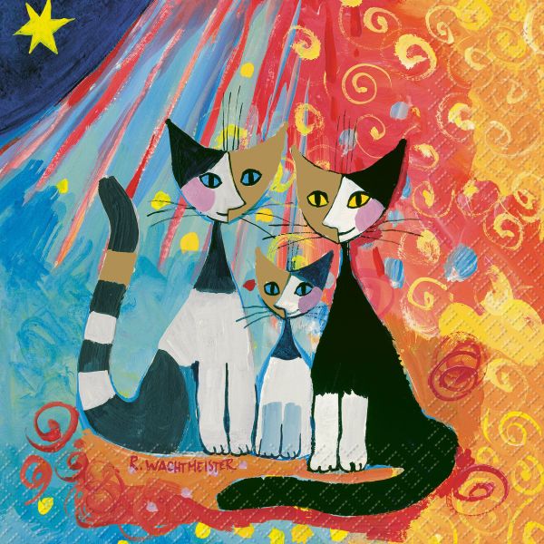 STEWO Servietten 33x33cm 4350 Katzen Wachtmeister 20 Stück