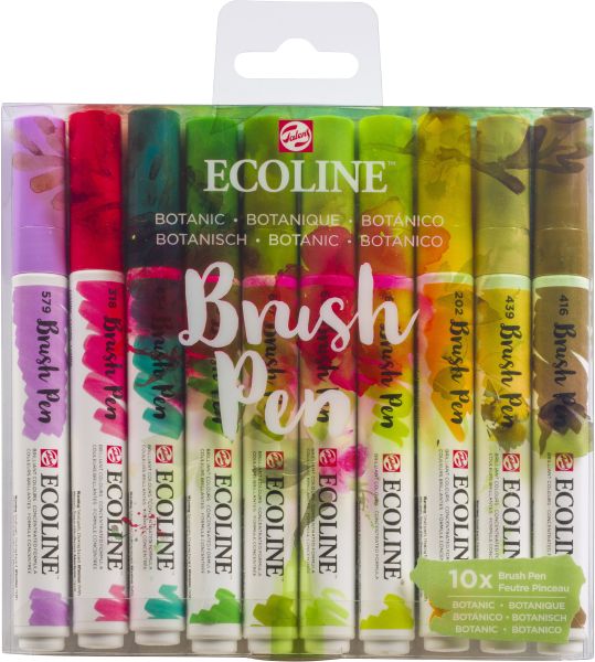 TALENS Ecoline Brush Pen Set 11509804 ass. Botanic 10 Stück