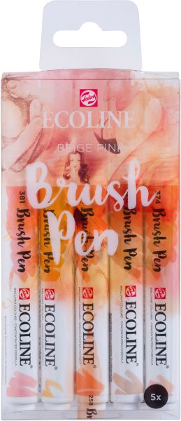 TALENS Ecoline Brush Pen Set 11509911 beige-pink 5 Stück