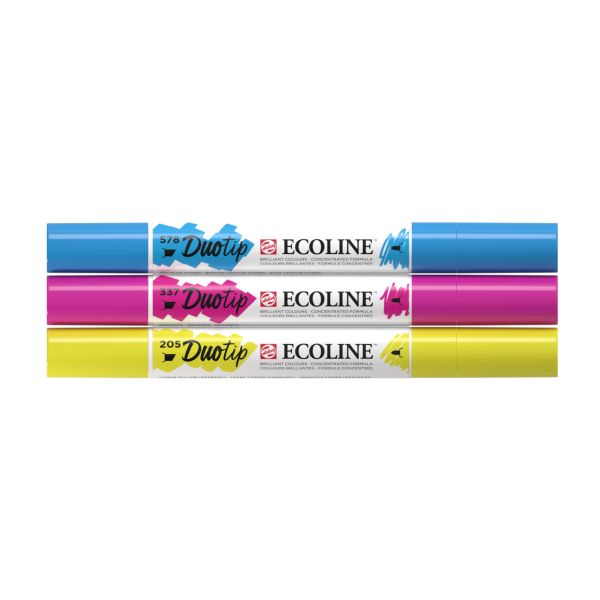 TALENS Ecoline Duotip Set 11609900 3 Primärfarben