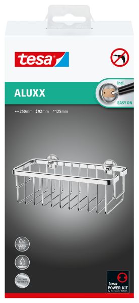 TESA Aluxx Duschkorb 40201-00000 chrome, selbstklebend