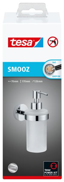 TESA Smooz Seifenspender 40323-00000 chrome, selbstklebend