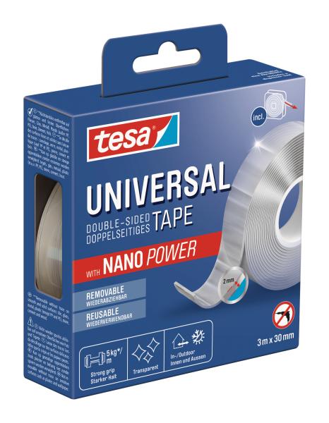 Tesa klebeband universal 3mx30mm 55810-00000 doppelseitig mit nano power - Tesa-55810-00000-4063565398698
