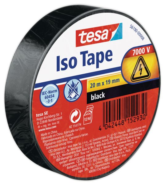 TESA Isolierband 56190-00008 19mmx20m schwarz