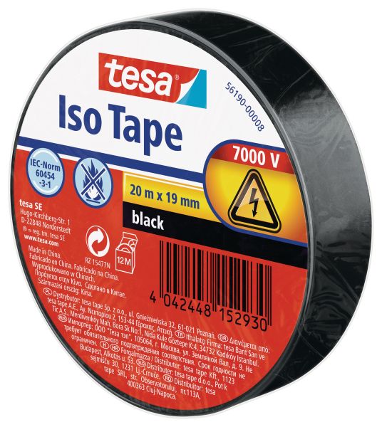 TESA Isolierband 56190-00008 19mmx20m schwarz