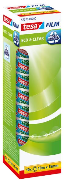 TESA Film Eco Clear 15mmx10m 570700000 Officebox 10 Rollen