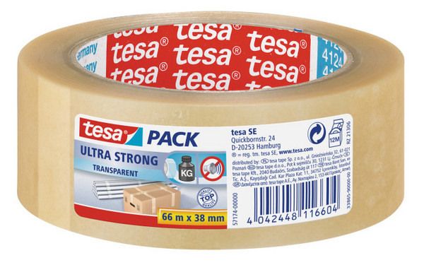 TESA Tesapack ultra strong 38mmx66m 571740000 transparent, reissfest