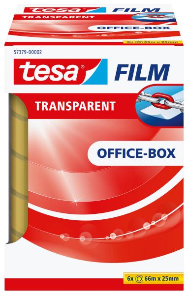 TESA tesafilm transparent 25mmx66m 573790000 5 Rl. + 1 Rl. in Office-Box