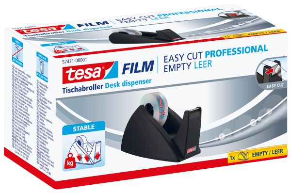 TESA Tischabroller EasyCut 33mx19mm 574210000 schwarz