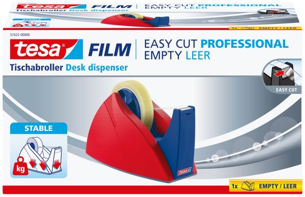 TESA Tischabroller EasyCut 66mx25mm 574220000 rot/blau